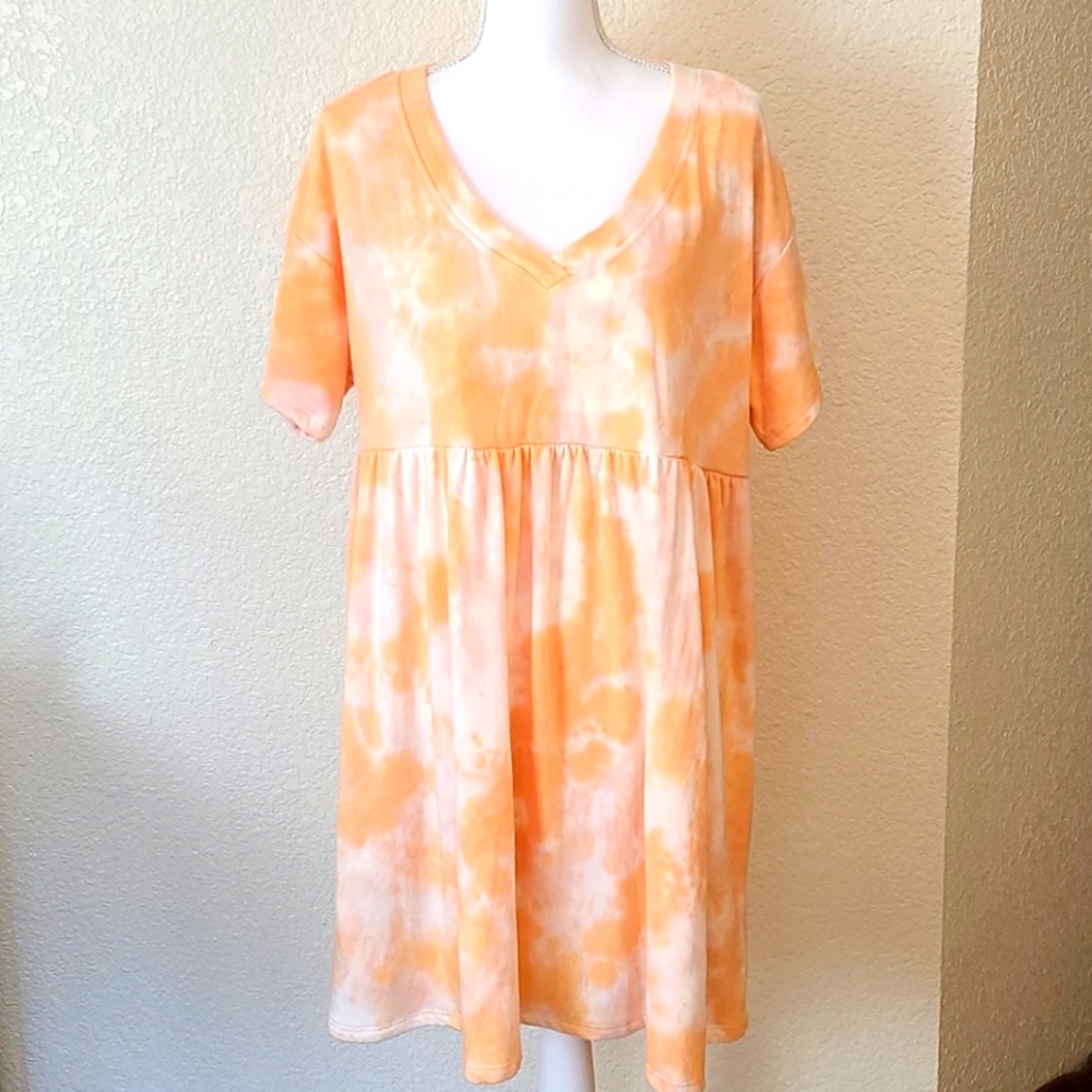 NWOT Wild Fable French Terry tie dye dress, L